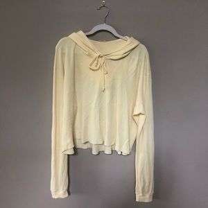 Pale Yellow cropped sweatshirt